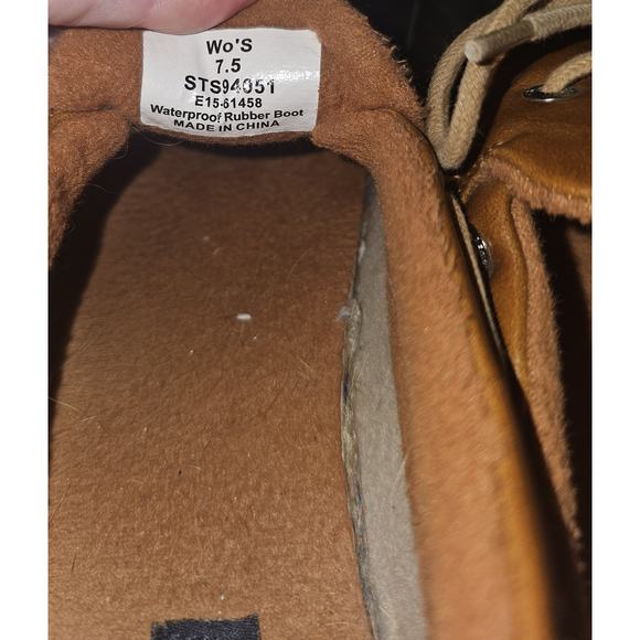 Sperry Women's Top-Sider Heron Brown Mini Platform Rubber Duck Boot - SZ 7.5 - Picture 6 of 7